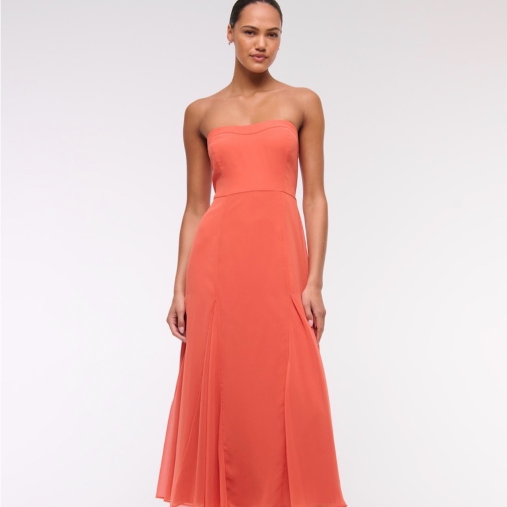 Abercrombie & Fitch Strapless Red Dress